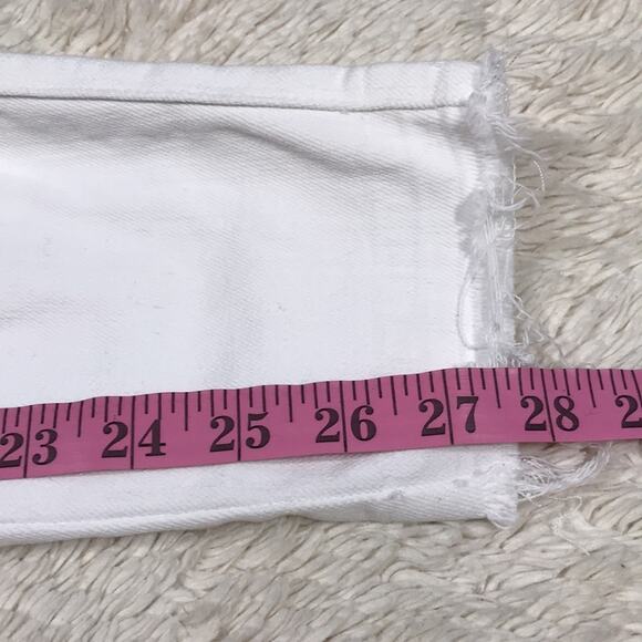 L'Agence Margot Japanese Denim High Rise Skinny Leg Jean Blanc White Resort - Picture 10 of 12